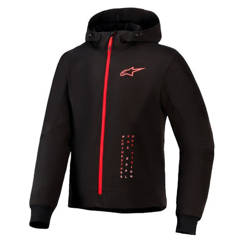 ALPINESTARS RADIUM TECH BLACK/BRIGHT RED HOODIE JACKET