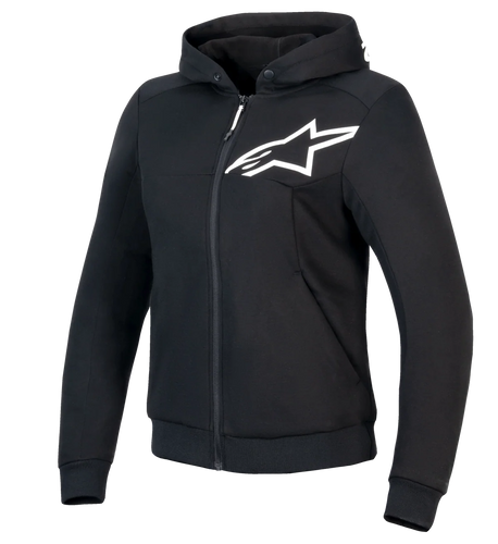 ALPINESTARS STELLA CHROME V2 SPORT BLACK/WHITE WOMENS HOODIE JACKET
