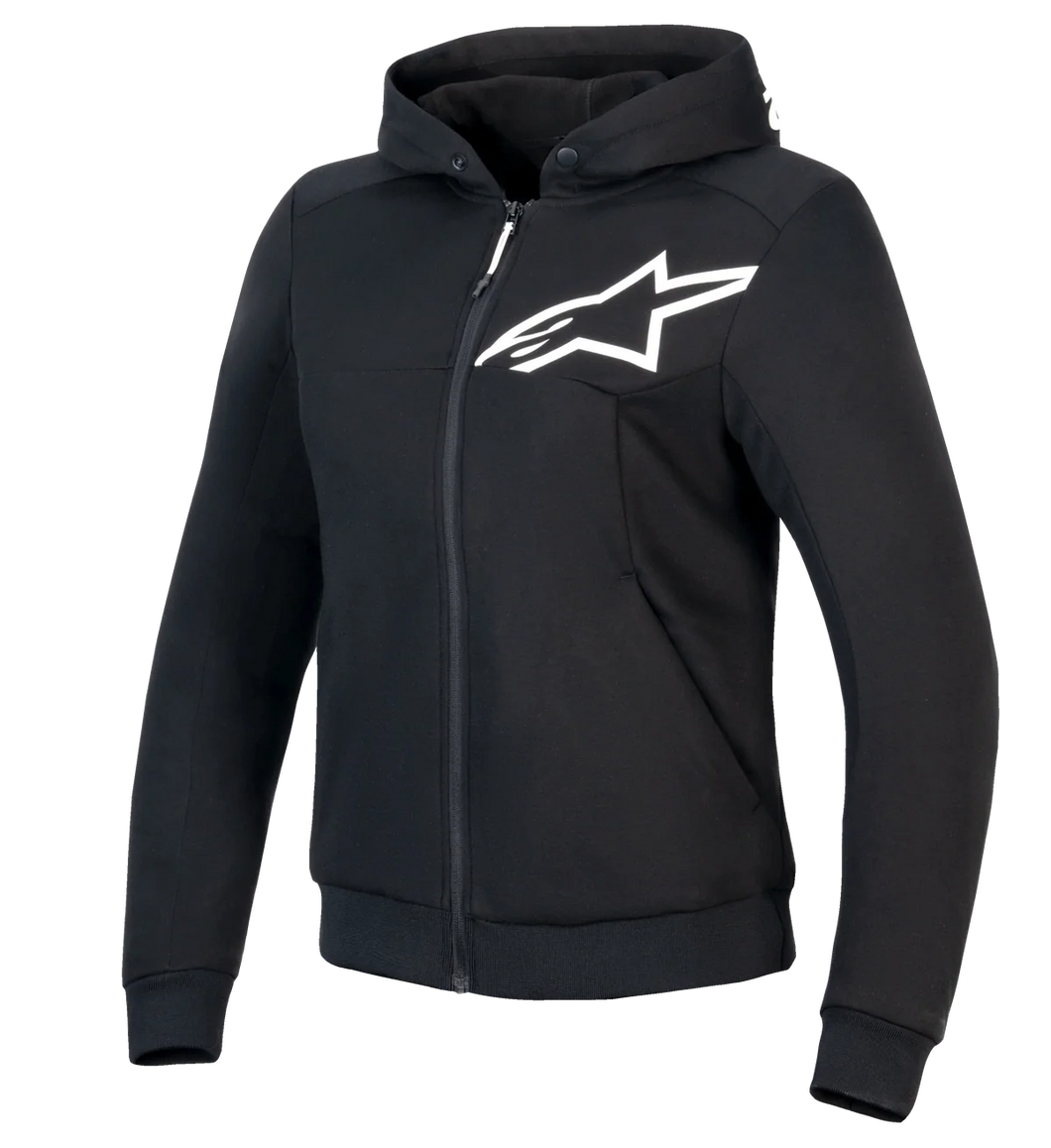 ALPINESTARS STELLA CHROME V2 SPORT BLACK/WHITE WOMENS HOODIE JACKET