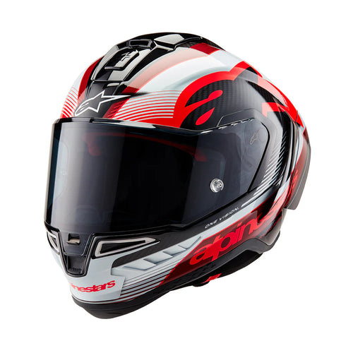 ALPINESTARS SUPERTECH R10 HELMET - TEAM CARBON RED WHITE