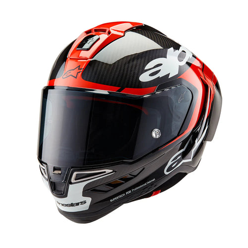 ALPINESTARS SUPERTECH R10 HELMET - ELEMENT CARBON RED WHITE