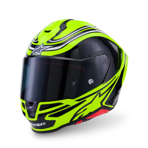 ALPINESTARS S-R7 ZEAL GLOSS FLURO YELLOW/BLACK/WHITE HELMET