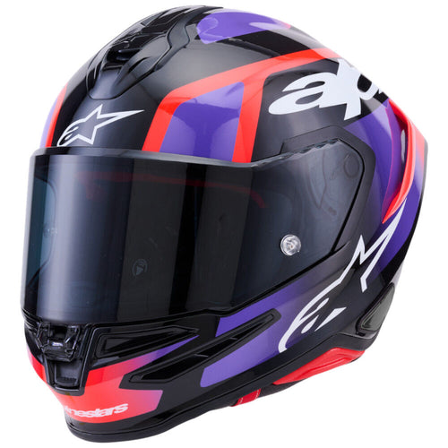 ALPINESTARS SUPERTECH R7 LUMEN BLACK/PURPLE/RED/WHITE GLOSS ECE 22.06 HELMET