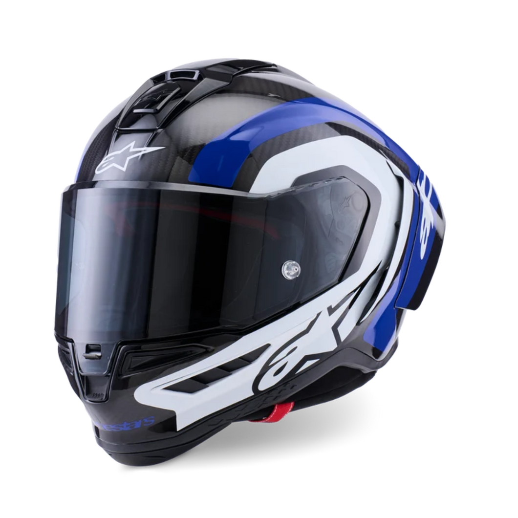 ALPINESTARS SUPERTECH R10 ARIUS GLOSS BLACK/WHITE/BLUE HELMET
