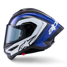ALPINESTARS SUPERTECH R10 ARIUS GLOSS BLACK/WHITE/BLUE HELMET