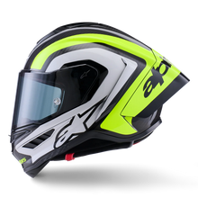 ALPINESTARS SUPERTECH R10 ARIUS GLOSS BLACK/SILVER/FLURO YELLOW HELMET