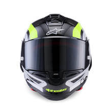ALPINESTARS SUPERTECH R10 ARIUS GLOSS BLACK/SILVER/FLURO YELLOW HELMET
