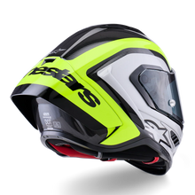 ALPINESTARS SUPERTECH R10 ARIUS GLOSS BLACK/SILVER/FLURO YELLOW HELMET