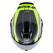 ALPINESTARS SUPERTECH R10 ARIUS GLOSS BLACK/SILVER/FLURO YELLOW HELMET