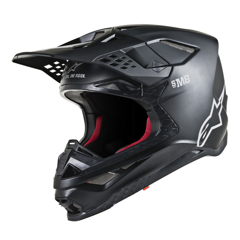 ALPINESTARS MX 2019 S-M8 SOLID MOTOCROSS HELMET MATT BLACK