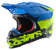 ALPINESTARS MX MOTOCROSS SUPERTECH SM8 RADIUM HELMET - AQUA YELLOW/FLUO NAVY MATTE/GLOSSY