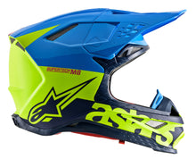 ALPINESTARS MX MOTOCROSS SUPERTECH SM8 RADIUM HELMET - AQUA YELLOW/FLUO NAVY MATTE/GLOSSY