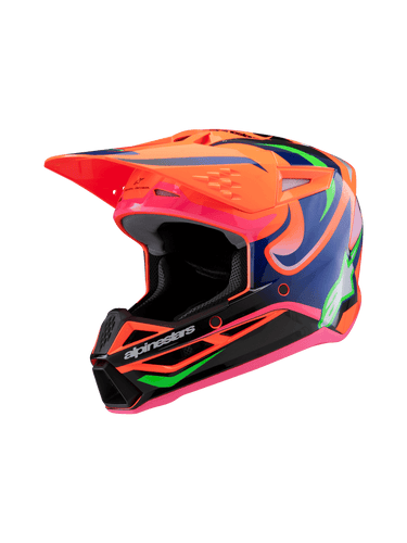 ALPINESTARS SM3 YOUTH DEEGAN ECE06 HELMET - FLURO-ORANGE PURPLE FLURO-PINK