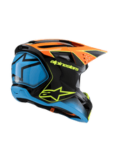 ALPINESTARS SM3 YOUTH FRAY ECE06 HELMET - BLACK ORANGE FLURO-YELLOW GLOSSY