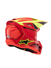 ALPINESTARS SM3 YOUTH FRAY ECE06 HELMET - RED FLURO YELLOW BLACK