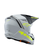 ALPINESTARS SM3 YOUTH RADIUM ECE06 HELMET - GREY BLACK FLURO-YELLOW MATTE