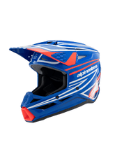 ALPINESTARS SM3 YOUTH WURX ECE06 HELMET - BLUE RED WHITE BLACK GLOSSY