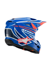 ALPINESTARS SM3 YOUTH WURX ECE06 HELMET - BLUE RED WHITE BLACK GLOSSY