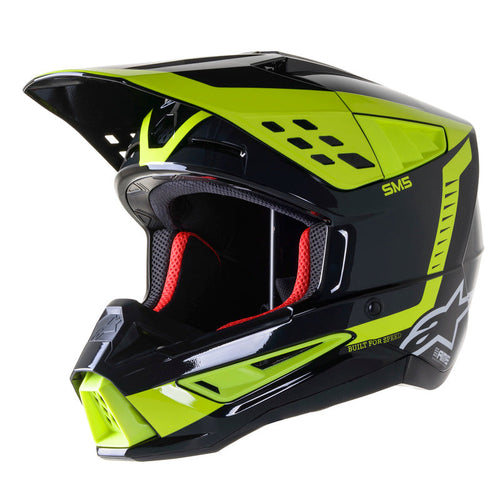 ALPINESTARS SM5 BEAM HELMET - BLACK/WHITE/GREY/FLURO YELLOW