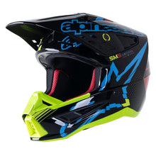 ALPINESTARS SM5 ACTION HELMET - GLOSS BLACK BLUE FLURO YELLOW