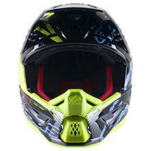 ALPINESTARS SM5 ACTION HELMET - GLOSS BLACK BLUE FLURO YELLOW