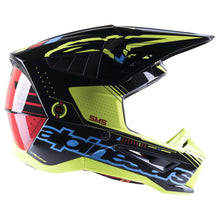 ALPINESTARS SM5 ACTION HELMET - GLOSS BLACK BLUE FLURO YELLOW