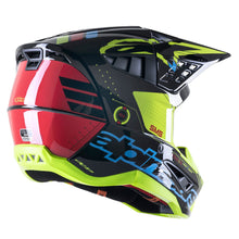 ALPINESTARS SM5 ACTION HELMET - GLOSS BLACK BLUE FLURO YELLOW