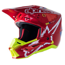 ALPINESTARS SM5 ACTION HELMET - GLOSS RED WHITE FLURO YELLOW