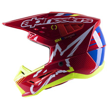 ALPINESTARS SM5 ACTION HELMET - GLOSS RED WHITE FLURO YELLOW