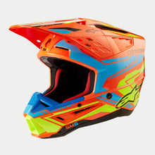 ALPINESTARS SM5 ACTION 2 ECE 22.06 HELMET - FLURO ORANGE CYAN FLURO YELLOW GLOSS