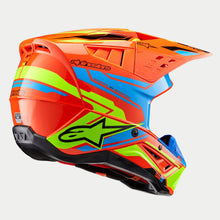 ALPINESTARS SM5 ACTION 2 ECE 22.06 HELMET - FLURO ORANGE CYAN FLURO YELLOW GLOSS