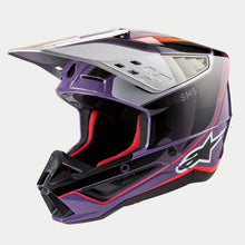 ALPINESTARS SM5 SAIL ECE 22.06 HELMET - VIOLET BLACK SILVER GLOSS