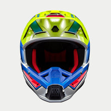 ALPINESTARS SM5 SAIL ECE 22.06 HELMET - FLURO YELLOW ENAMEL BLUE SILVER GLOSS