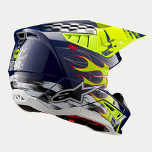 ALPINESTARS SM5 RASH ECE 22.06 HELMET - NIGHT NAVY FLURO YELLOW GLOSS