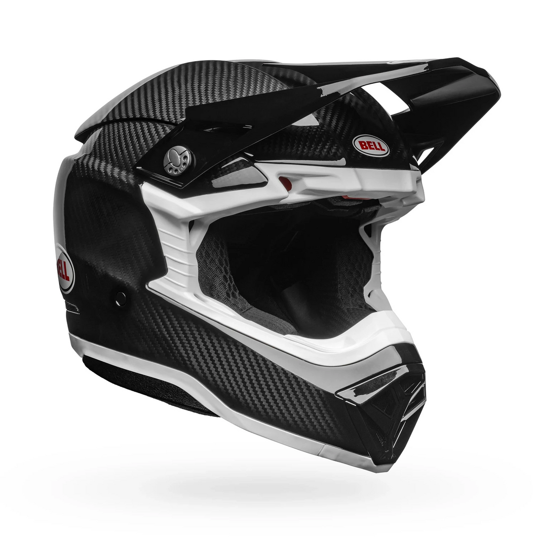 BELL MOTO-10 SPHERICAL GLOSS BLACK/WHITE MOTOCROSS HELMET