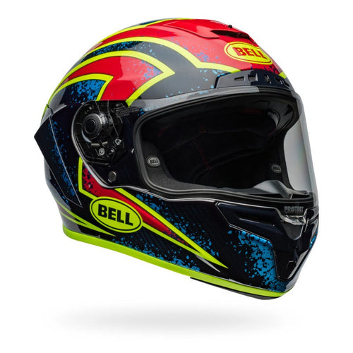 BELL RACE STAR DLX XENON BLUE/RETINA MOTORCYCLE HELMET