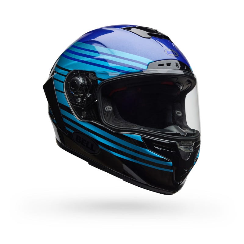 BELL RACE STAR DLX DASH BLUE/BLACK MOTORCYCLE HELMET