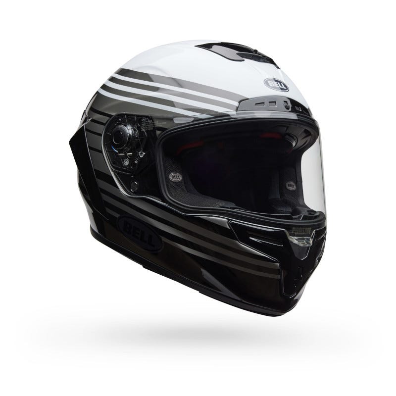 BELL RACE STAR DLX DASH WHITE/BLACK MOTORCYCLE HELMET