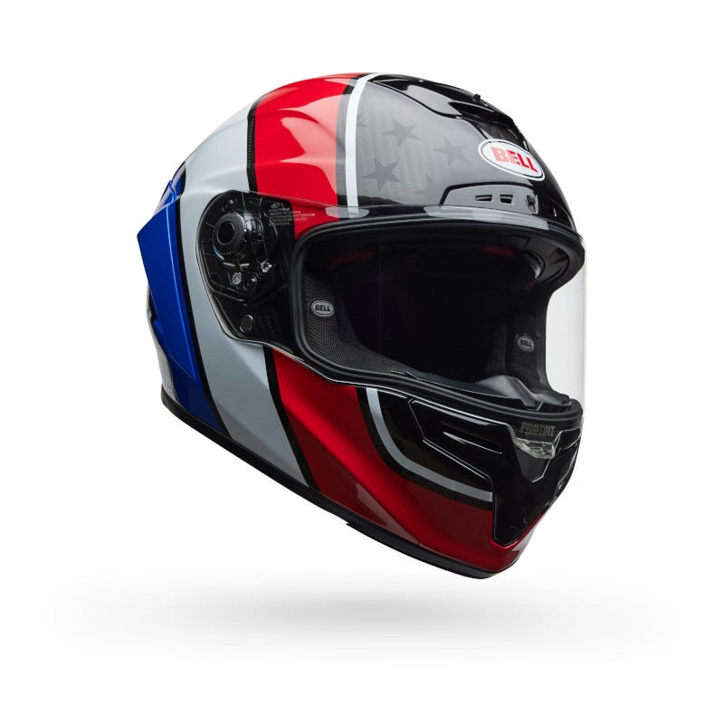 BELL RACE STAR DLX RSDOLDGLRY BLUE/RED MOTORCYCLE HELMET