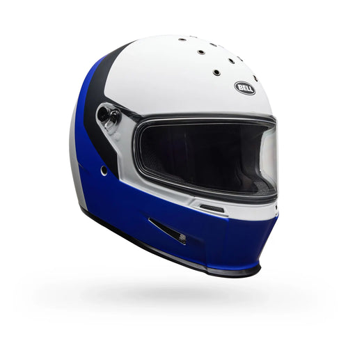 BELL ELIMINATOR MENACE MATT BLUE/WHITE MOTORCYCLE HELMET