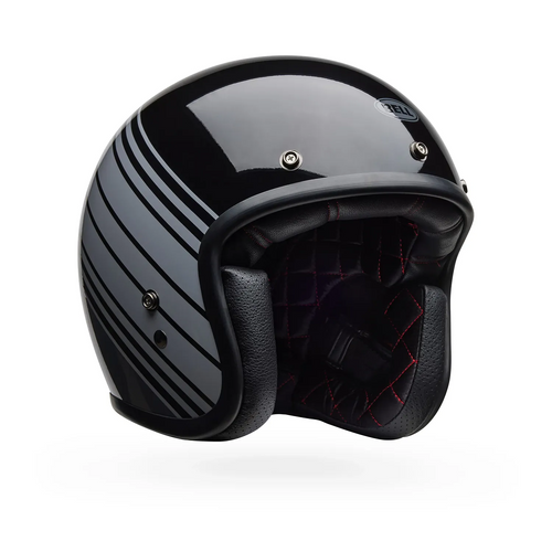 BELL CUSTOM 500 EDGE METALLIC BLACK/GREY MOTORCYCLE HELMET