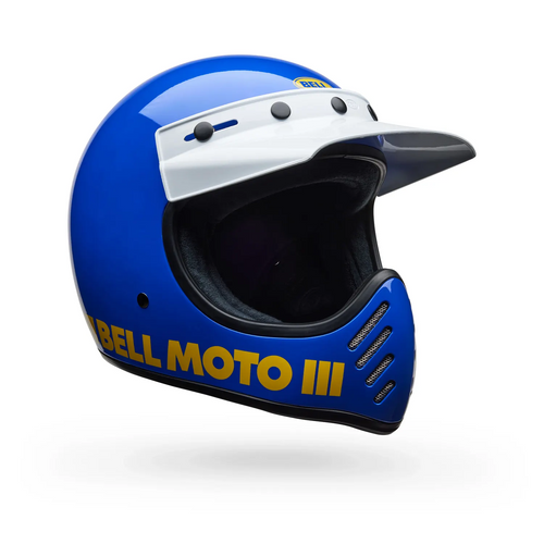 BELL MOTO-3 CLASSIC GLOSS BLUE MOTOCROSS HELMET