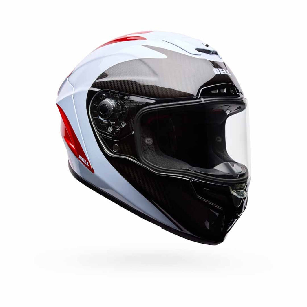 BELL RACE STAR DLX FLEX FLUID RED/WHITE MOTORCYCLE HELMET