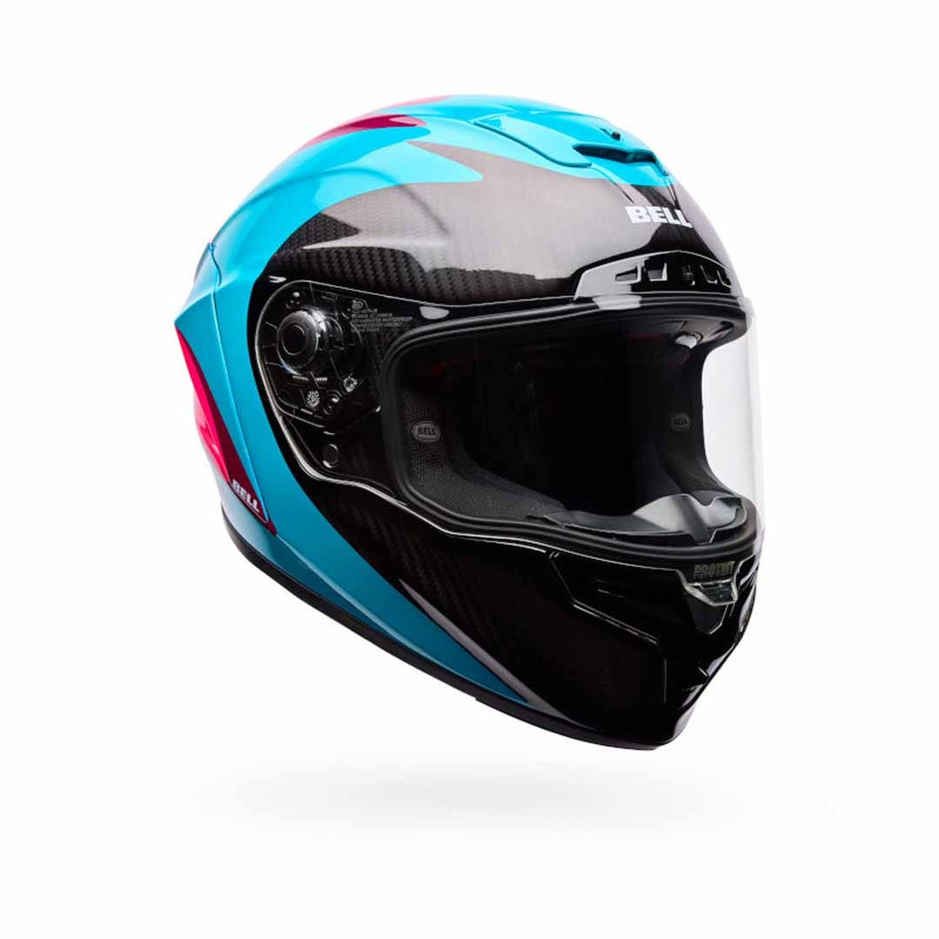 BELL RACE STAR DLX FLEX FLUID GREEN/PINK MOTORCYCLE HELMET
