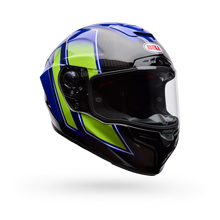 BELL RACE STAR DLX FLEX GRID GLOSS BLUE/YELLOW MOTORCYCLE HELMET