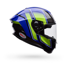 BELL RACE STAR DLX FLEX GRID GLOSS BLUE/YELLOW MOTORCYCLE HELMET