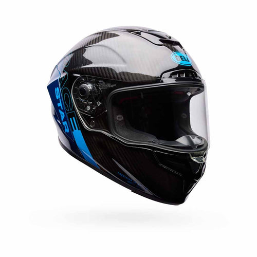 BELL RACE STAR DLX FLEX STRIKE BLUE MOTORCYCLE HELMET