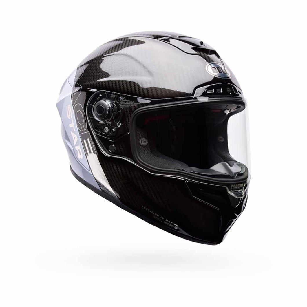 BELL RACE STAR DLX FLEX STRIKE WHITE MOTORCYCLE HELMET