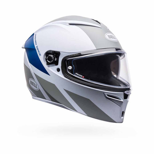 BELL LITHIUM TECH GREY/BLUE MOTORCYCLE HELMET