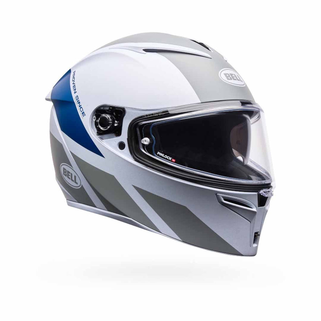 BELL LITHIUM TECH GREY/BLUE MOTORCYCLE HELMET